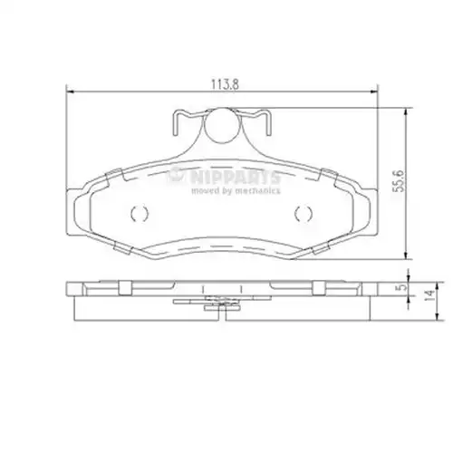 накладки NIPPARTS J3610901