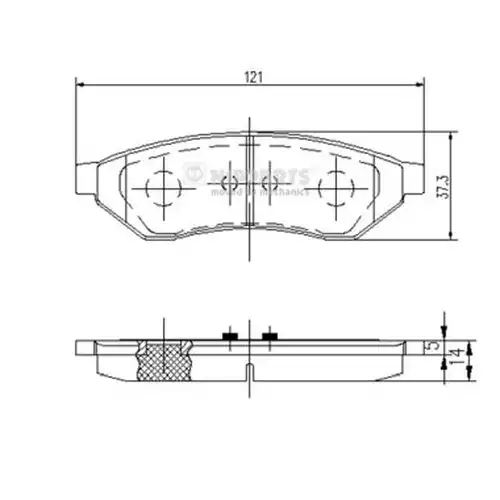 накладки NIPPARTS J3610902