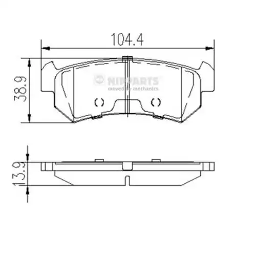 накладки NIPPARTS J3610903