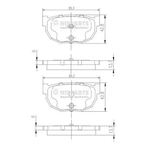 накладки NIPPARTS J3611021