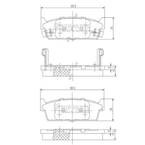 накладки NIPPARTS J3611024