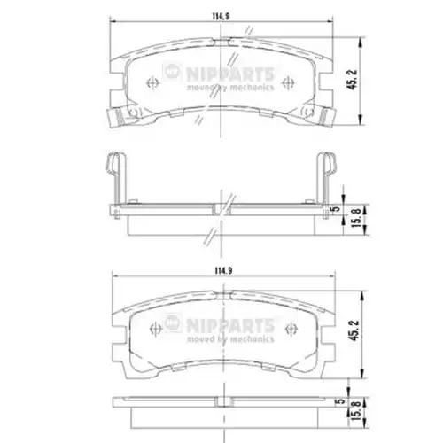 накладки NIPPARTS J3611028