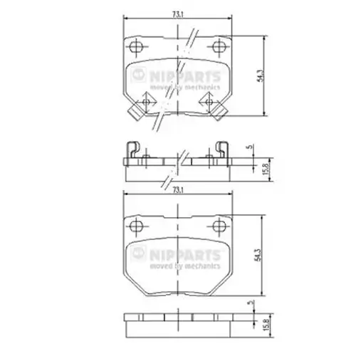 накладки NIPPARTS J3611029