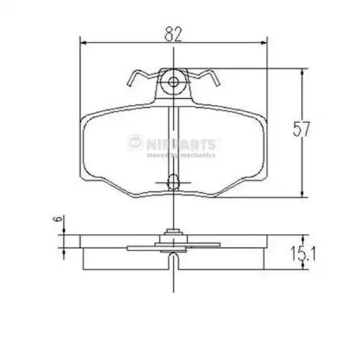 накладки NIPPARTS J3611031