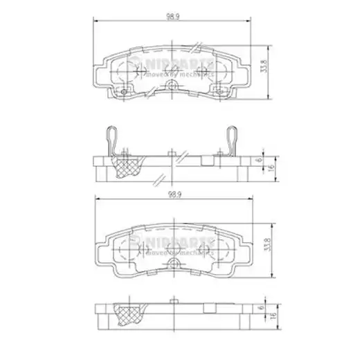 накладки NIPPARTS J3611033