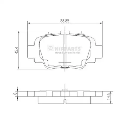 накладки NIPPARTS J3611035