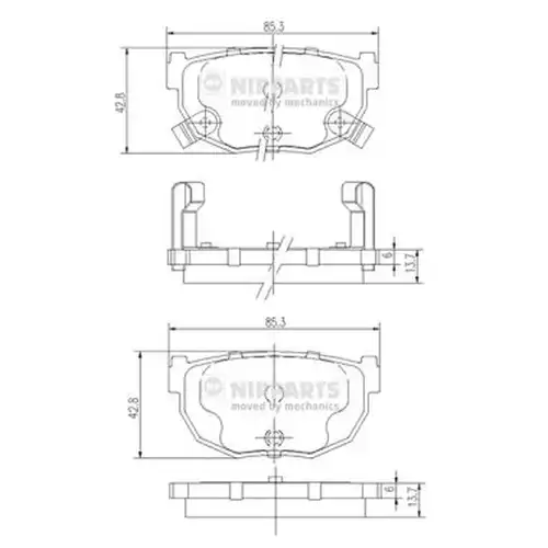 накладки NIPPARTS J3611037