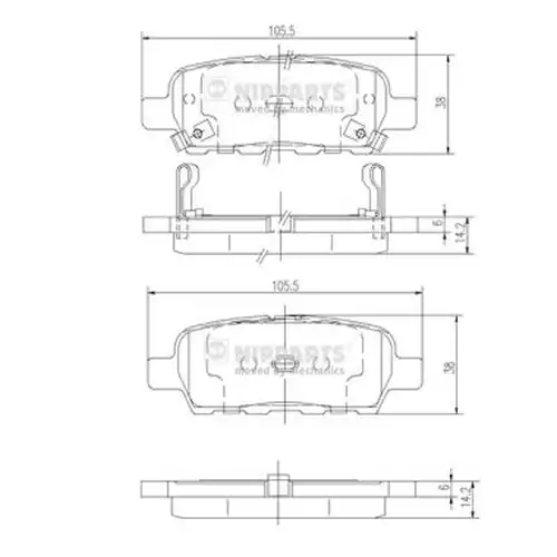 накладки NIPPARTS J3611044