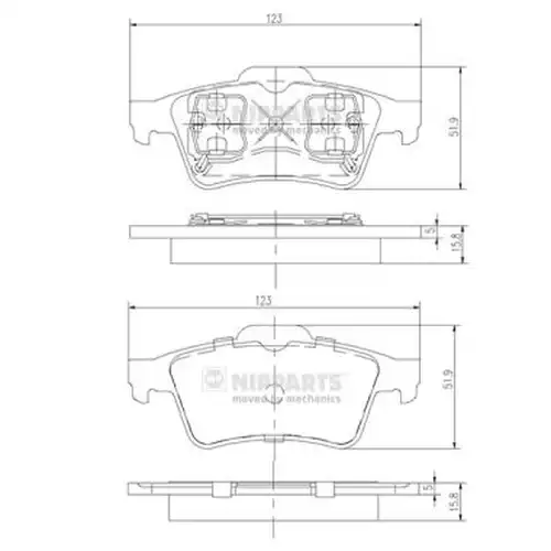 накладки NIPPARTS J3611045