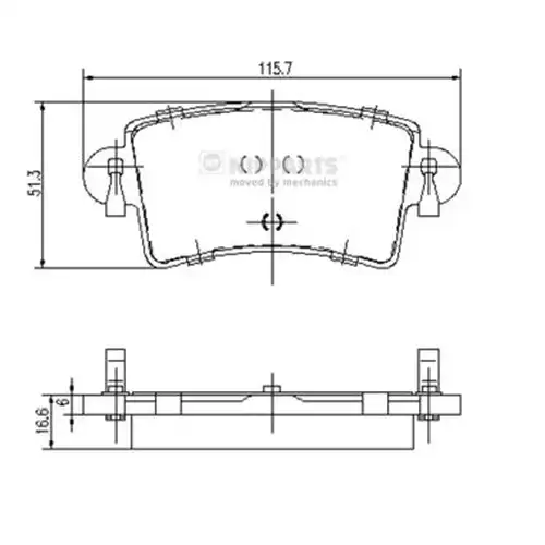 накладки NIPPARTS J3611046