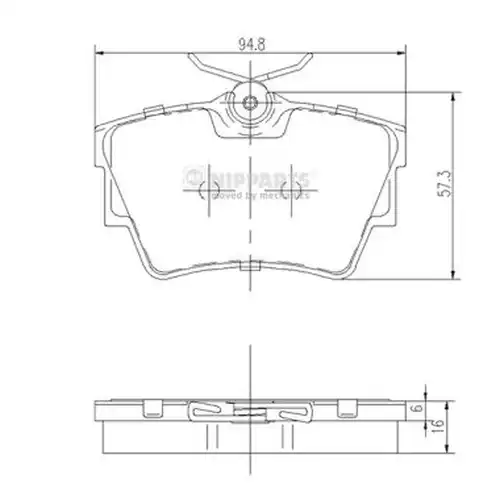 накладки NIPPARTS J3611047