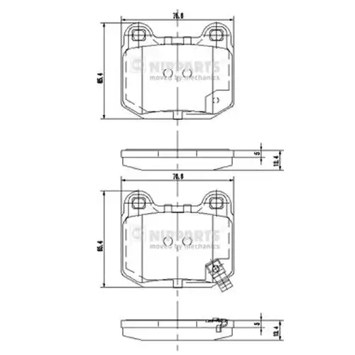 накладки NIPPARTS J3611049