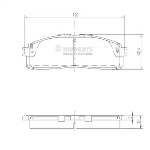 накладки NIPPARTS J3612006