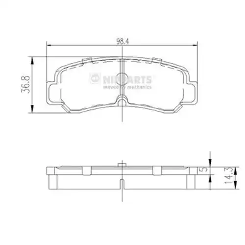 накладки NIPPARTS J3612007