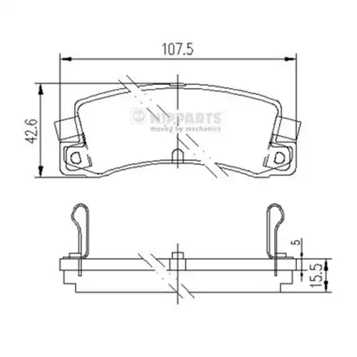 накладки NIPPARTS J3612008