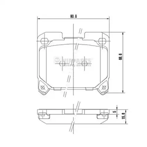 накладки NIPPARTS J3612015