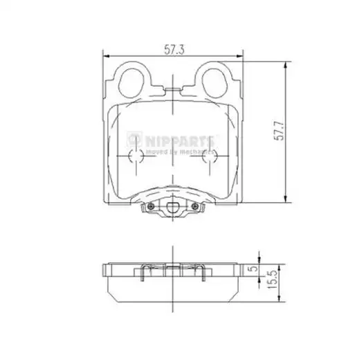 накладки NIPPARTS J3612017