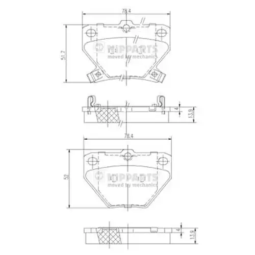 накладки NIPPARTS J3612018