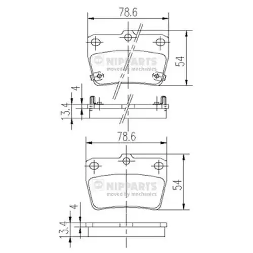 накладки NIPPARTS J3612020