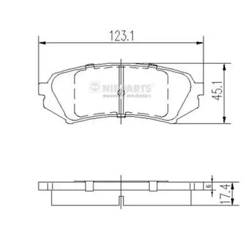 накладки NIPPARTS J3612022