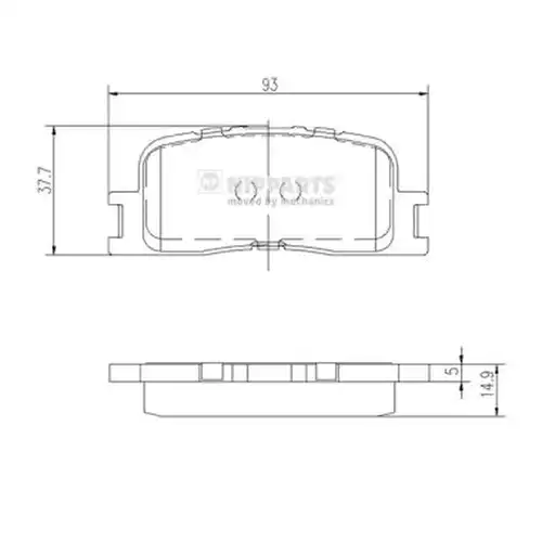 накладки NIPPARTS J3612024