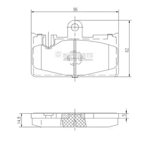 накладки NIPPARTS J3612029