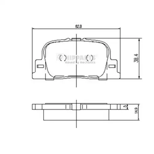 накладки NIPPARTS J3612032