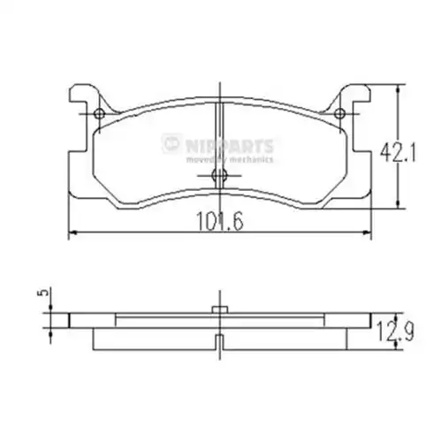 накладки NIPPARTS J3613003