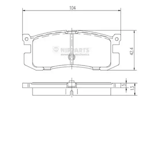 накладки NIPPARTS J3613006