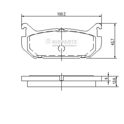 накладки NIPPARTS J3613007