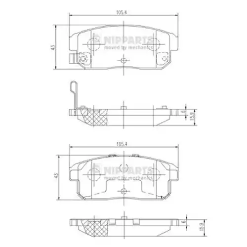 накладки NIPPARTS J3613018