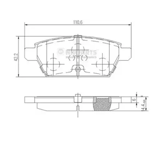 накладки NIPPARTS J3613019