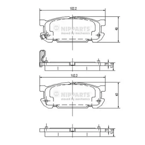 накладки NIPPARTS J3613020