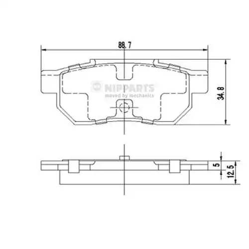 накладки NIPPARTS J3614002