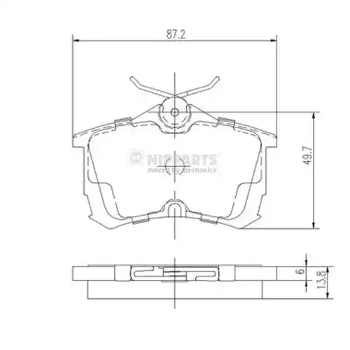 накладки NIPPARTS J3614015