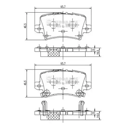 накладки NIPPARTS J3614018