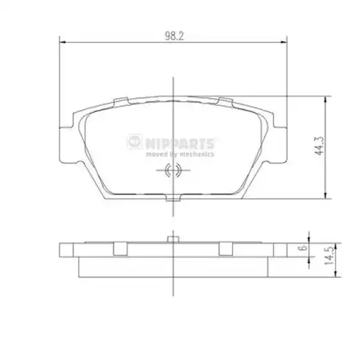 накладки NIPPARTS J3615000