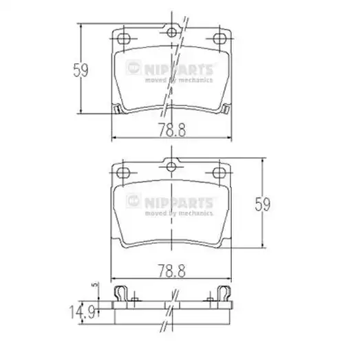 накладки NIPPARTS J3615011