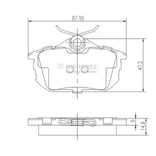 накладки NIPPARTS J3615012