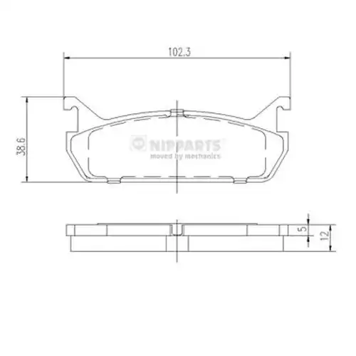 накладки NIPPARTS J3616001