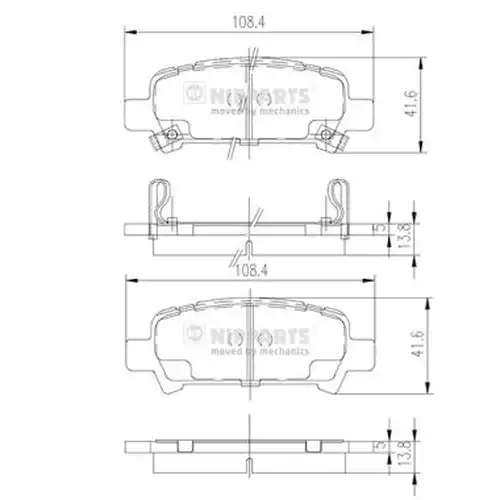 накладки NIPPARTS J3617002