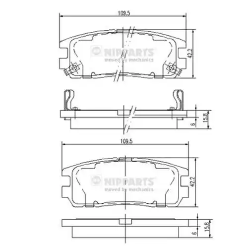 накладки NIPPARTS J3619001