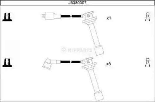 комплект запалителеи кабели NIPPARTS J5380307