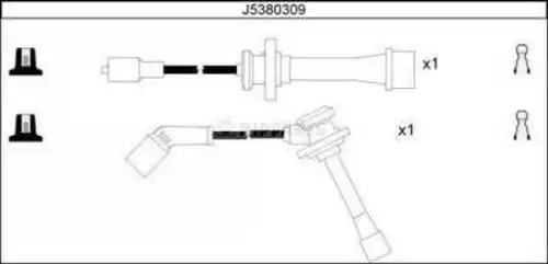 комплект запалителеи кабели NIPPARTS J5380309