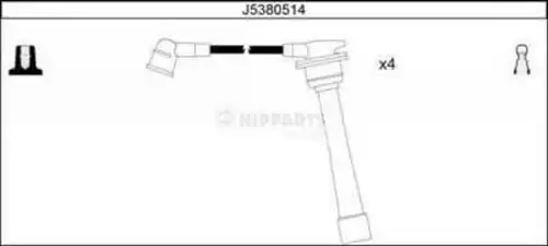 комплект запалителеи кабели NIPPARTS J5380514