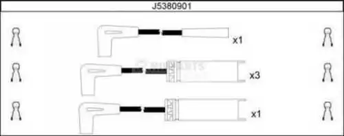 комплект запалителеи кабели NIPPARTS J5380901