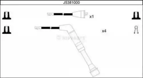 комплект запалителеи кабели NIPPARTS J5381000