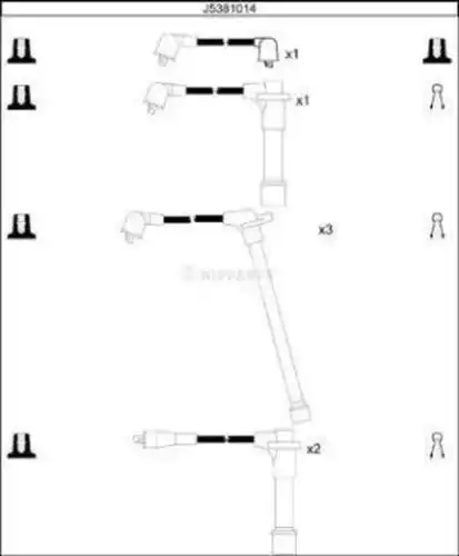 комплект запалителеи кабели NIPPARTS J5381014