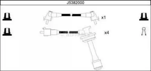 комплект запалителеи кабели NIPPARTS J5382000