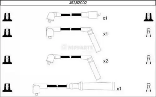 комплект запалителеи кабели NIPPARTS J5382002